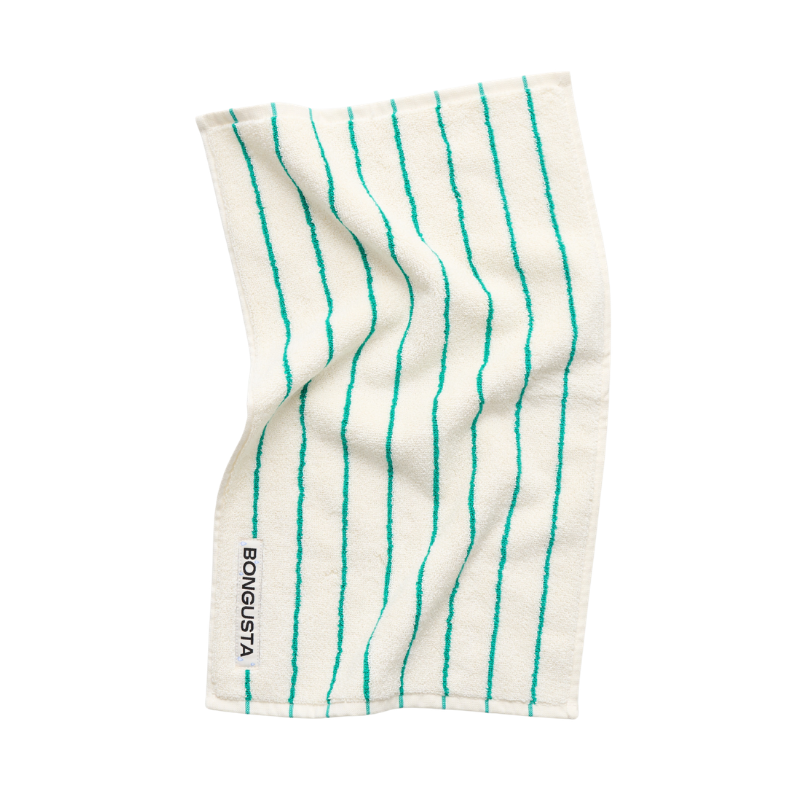 Naram håndklæde - Pure White & Grass